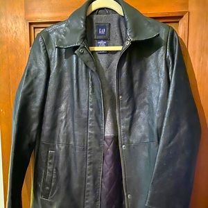 Vintage Black Leather Gap Jacket